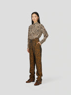 Chemise Dori En Imprimé Léopard Soyeux