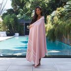 Fouta Chevrons - Rose Poudré