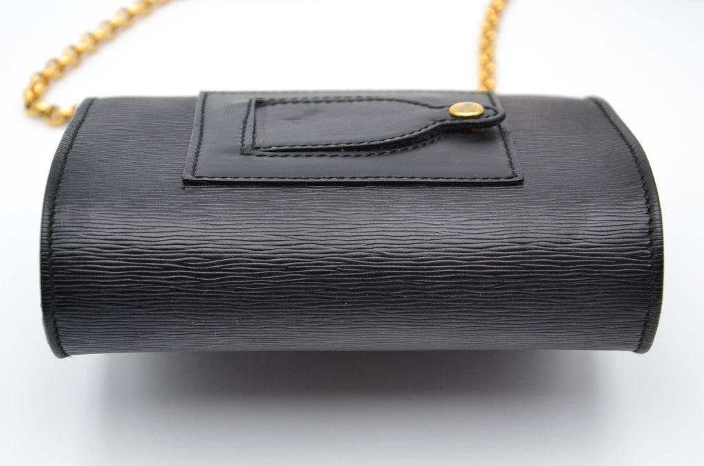 Mini Sac Chloé Noir Cuir Grainé Chaîne Dorée