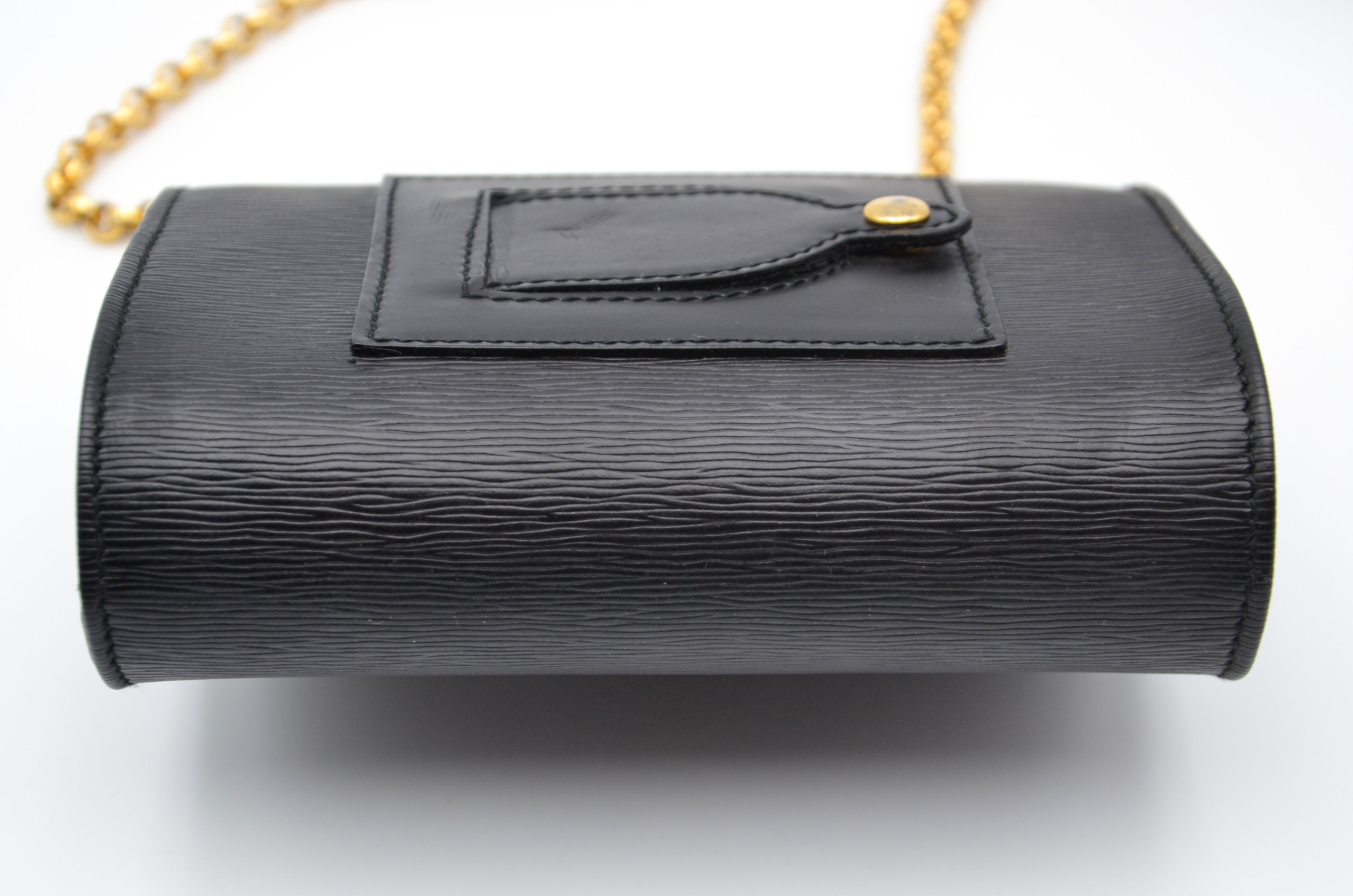 Mini Sac Chloé Noir Cuir Grainé Chaîne Dorée