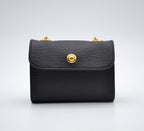 Mini Sac Chloé Noir Cuir Grainé Chaîne Dorée