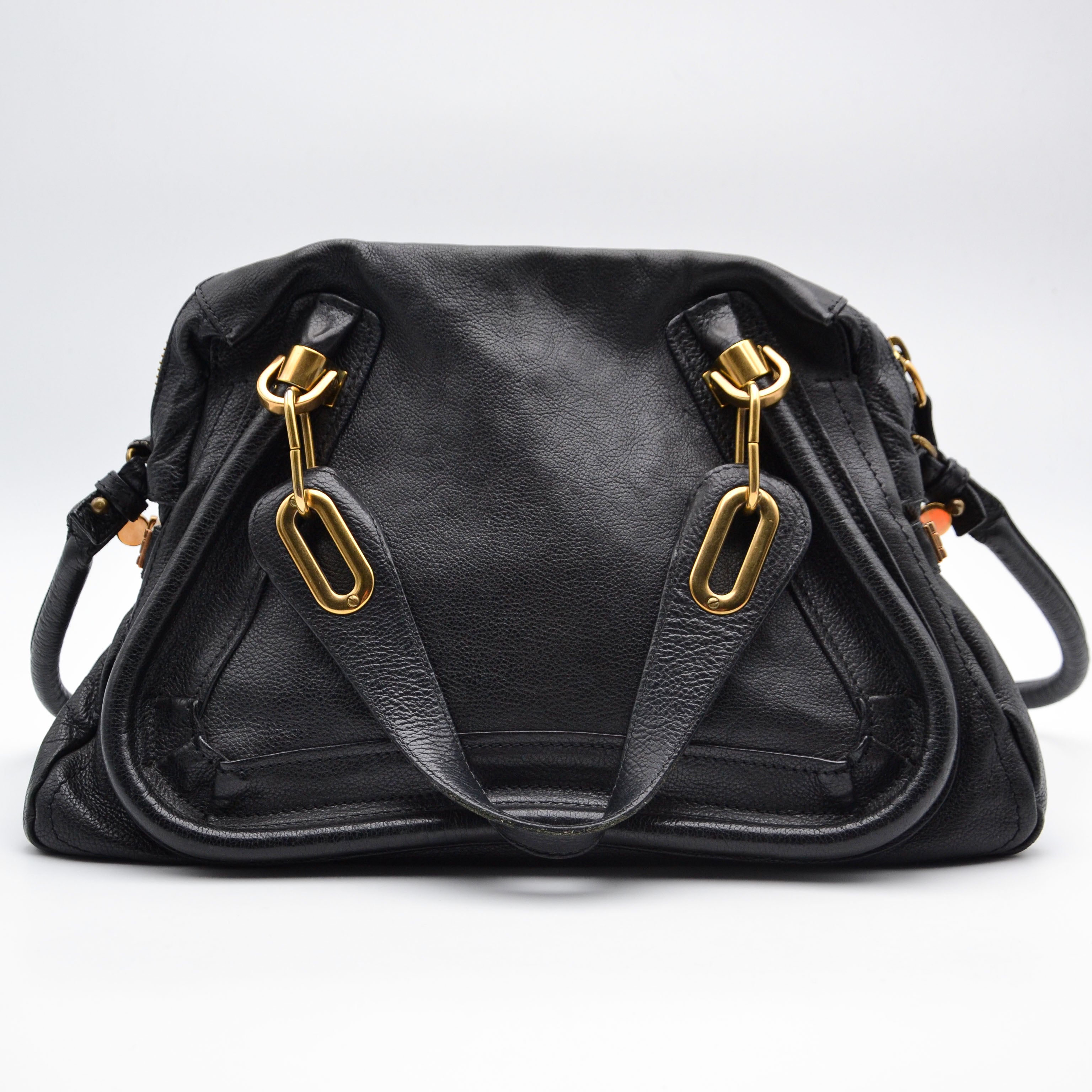 Chloé Paraty Medium Cuir Grainé Noir