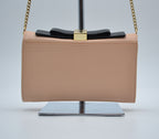 Sac See By Chloé Wallet On Chain Cuir Grainé Rose Pastel