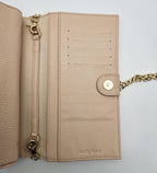 Sac See By Chloé Wallet On Chain Cuir Grainé Rose Pastel