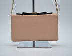 Sac See By Chloé Wallet On Chain Cuir Grainé Rose Pastel