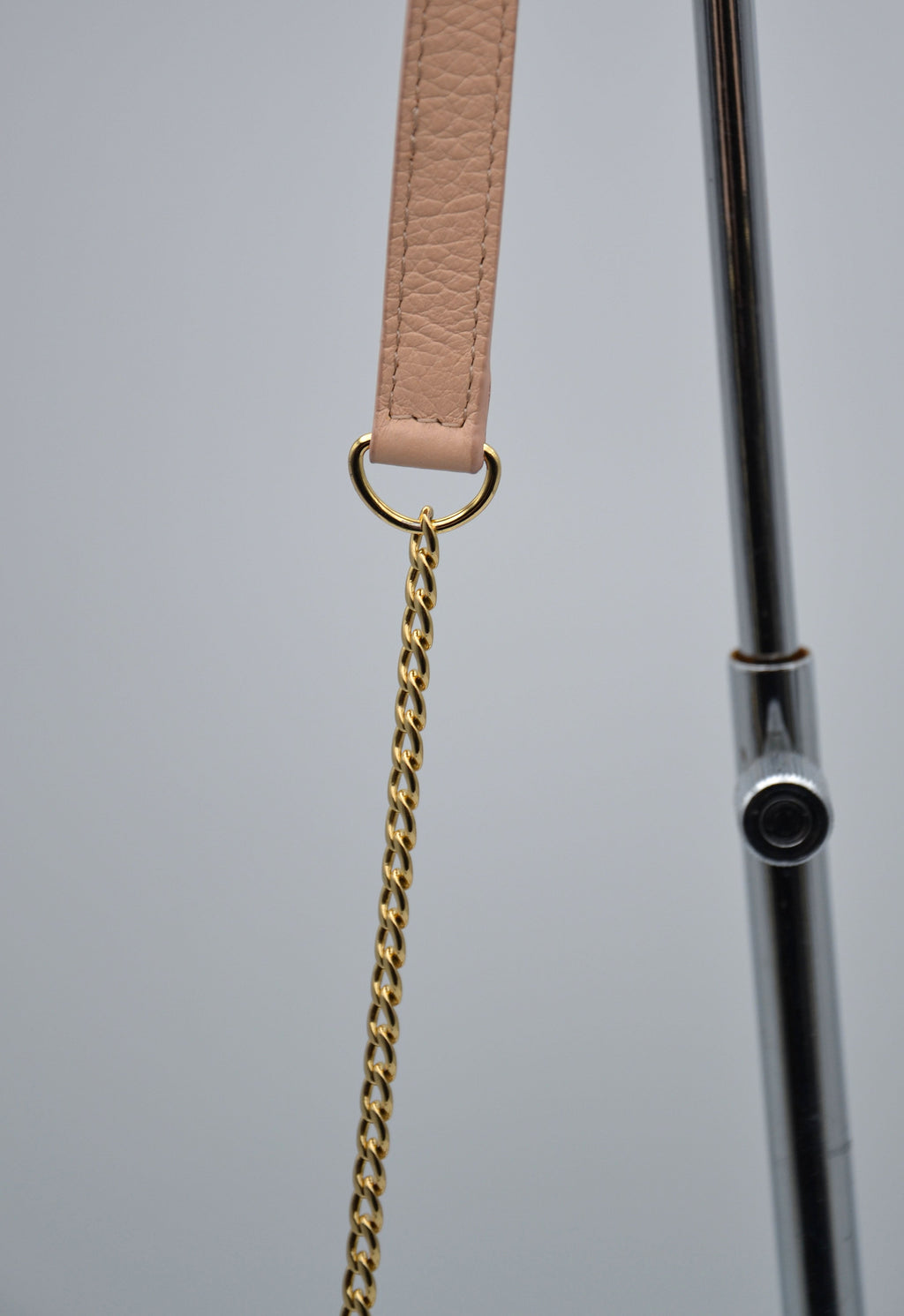 Sac See By Chloé Wallet On Chain Cuir Grainé Rose Pastel
