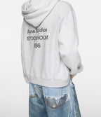 Acne Studios - Hoodie Fleece Logo – Gris Chiné