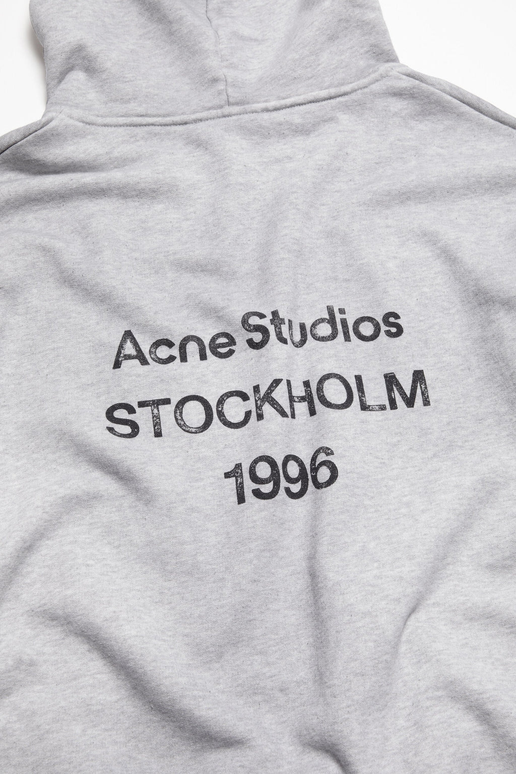 Acne Studios - Hoodie Fleece Logo – Gris Chiné