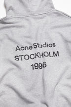 Acne Studios - Hoodie Fleece Logo – Gris Chiné