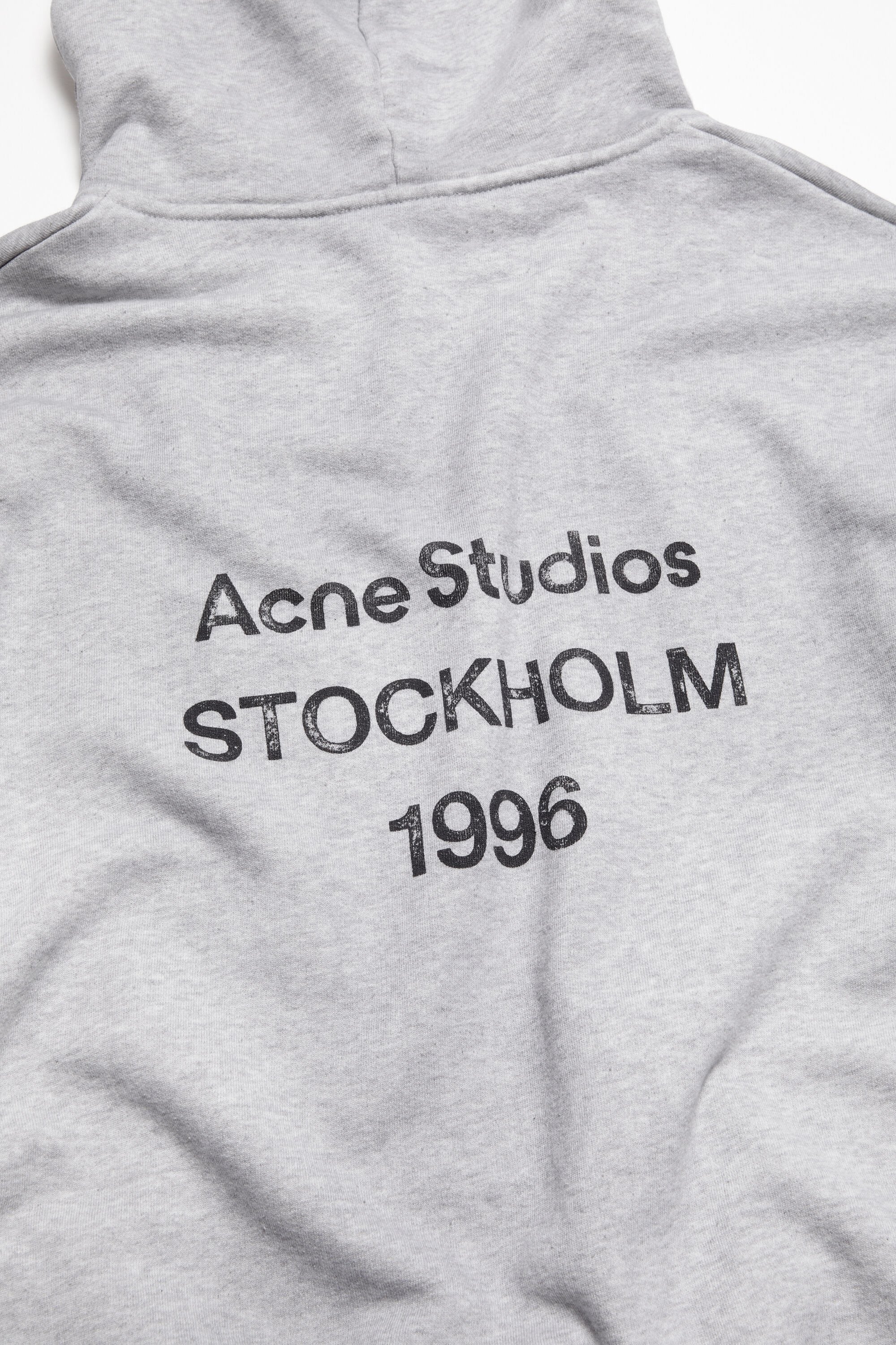 Acne Studios - Hoodie Fleece Logo – Gris Chiné