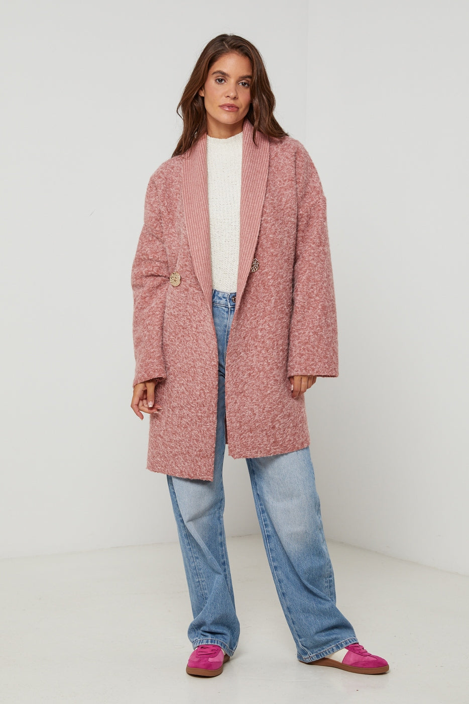 Manteau Ci619 - Rose