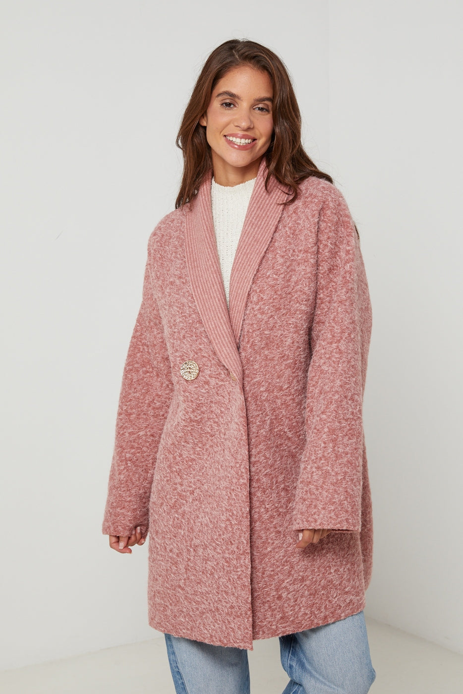 Manteau Ci619 - Rose
