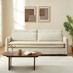 Cibola - Canapé Droit Convertible 3 Places - Velours Côtelé Beige