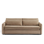 Cibola - Canapé Droit Convertible 3 Places - Velours Côtelé Taupe
