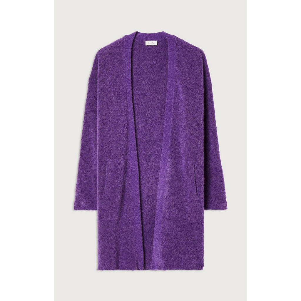 Gilet Mi-Long Manches Longues - Violet - Femme