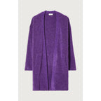 Gilet Mi-Long Manches Longues - Violet - Femme