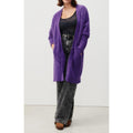 Gilet Mi-Long Manches Longues - Violet - Femme