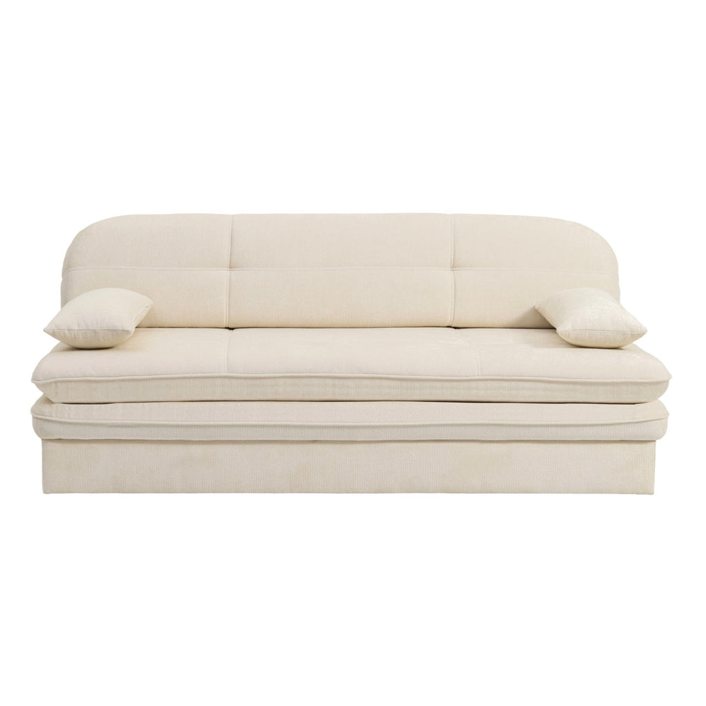 Cila - Banquette Convertible 3 Places - Tissu Beige