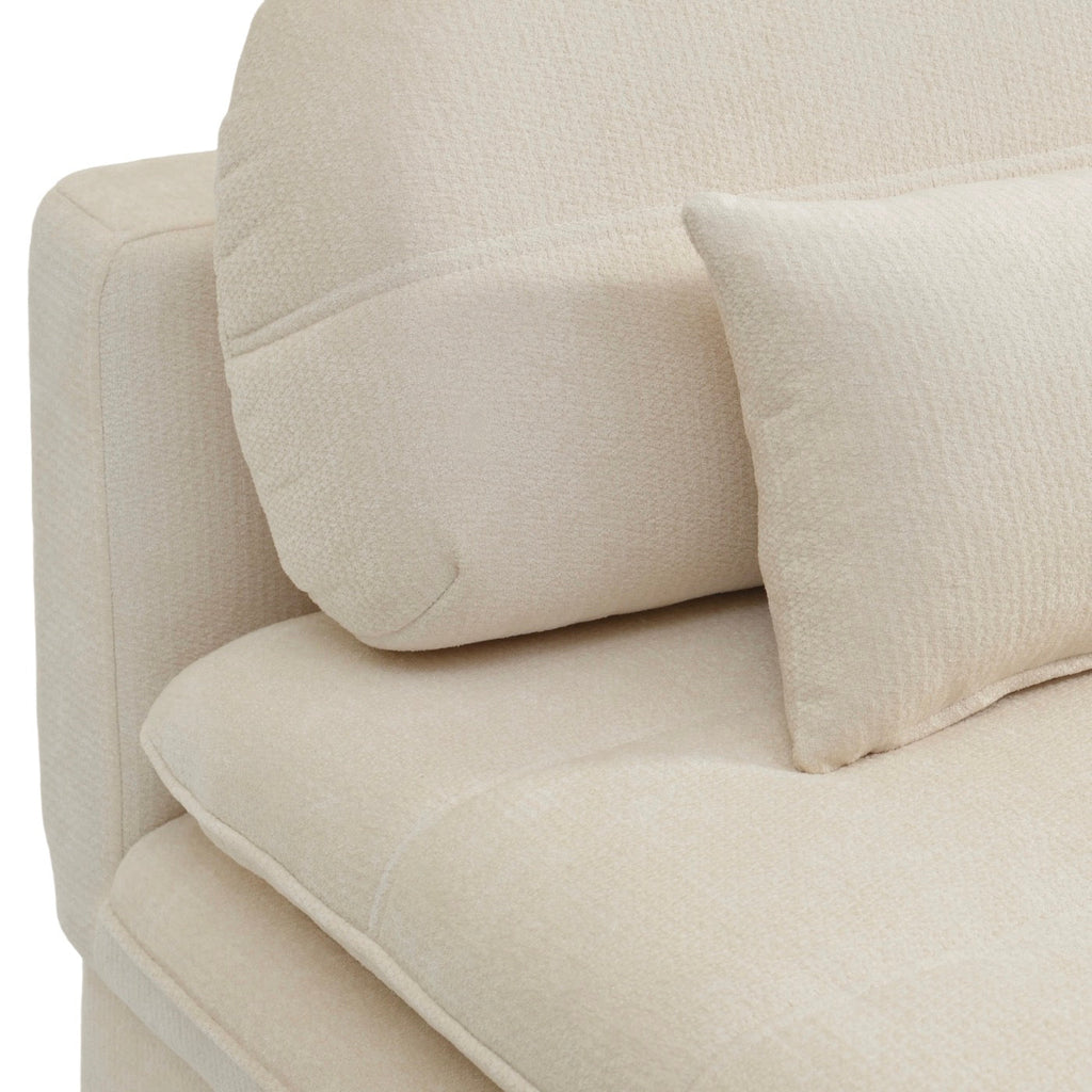 Cila - Banquette Convertible 3 Places - Tissu Beige