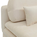 Cila - Banquette Convertible 3 Places - Tissu Beige