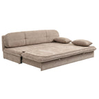 Cila - Banquette Convertible 3 Places - Tissu Marron