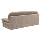 Cila - Banquette Convertible 3 Places - Tissu Marron