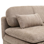 Cila - Banquette Convertible 3 Places - Tissu Marron