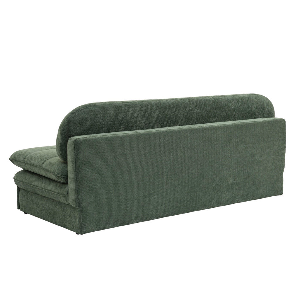 Cila - Banquette Convertible 3 Places - Tissu Vert