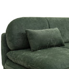 Cila - Banquette Convertible 3 Places - Tissu Vert
