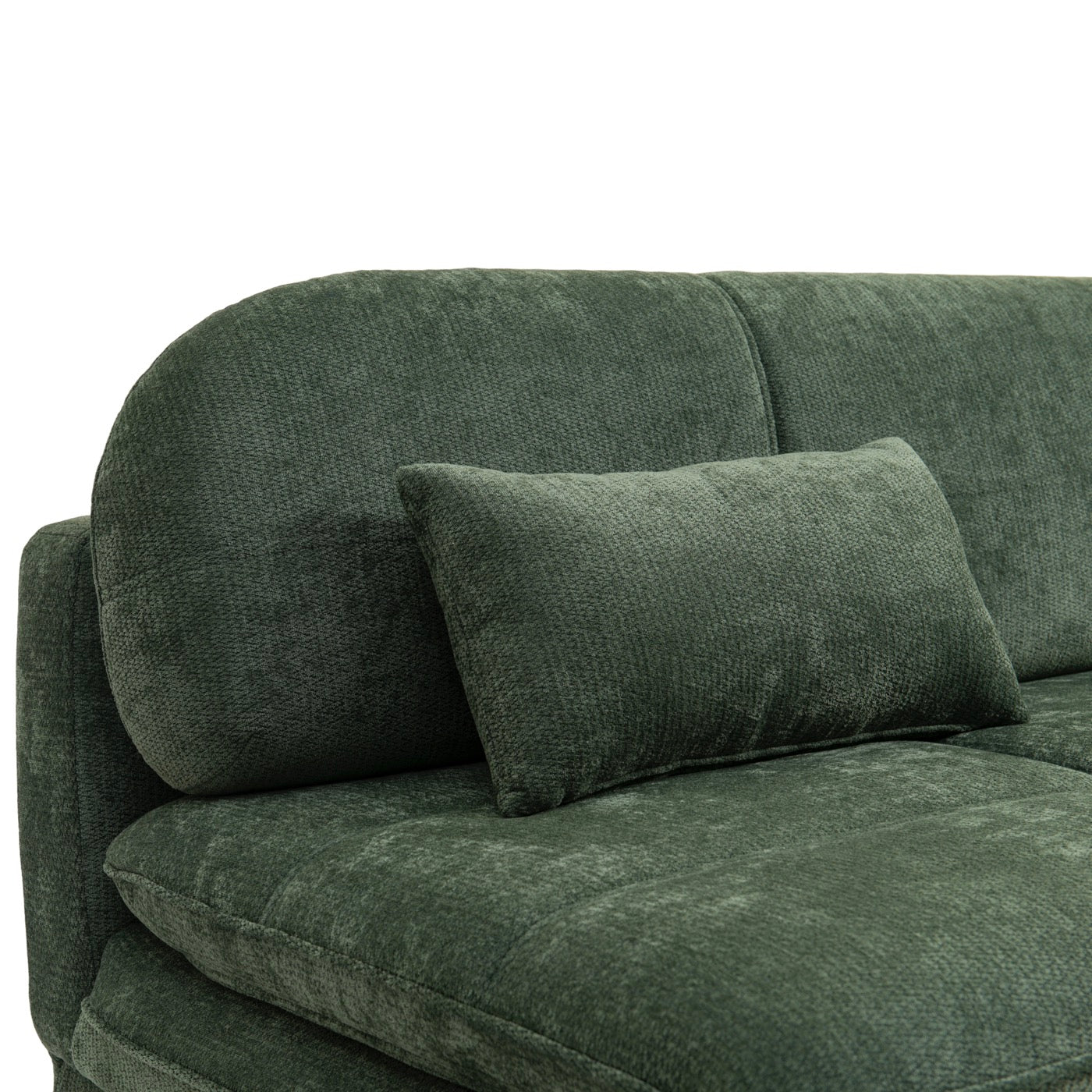 Cila - Banquette Convertible 3 Places - Tissu Vert