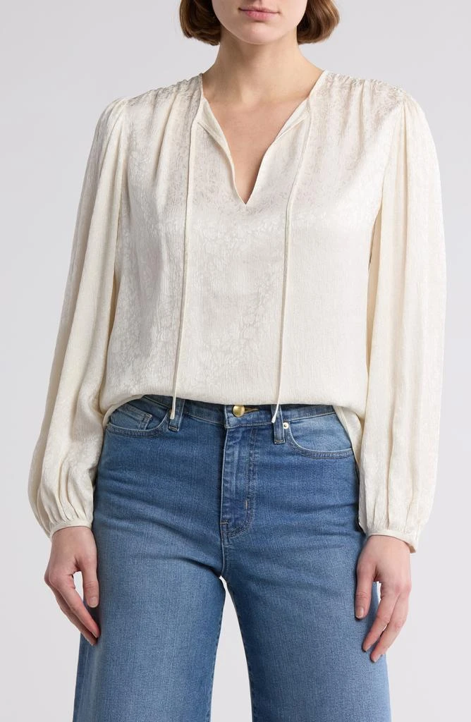 Blouse Cinched Sleeve Popover - Cream