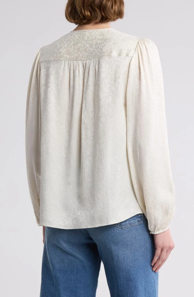 Blouse Cinched Sleeve Popover - Cream