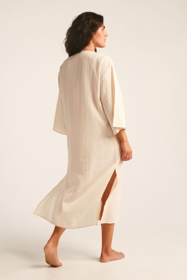 Robe Caftan Malte - Blanc