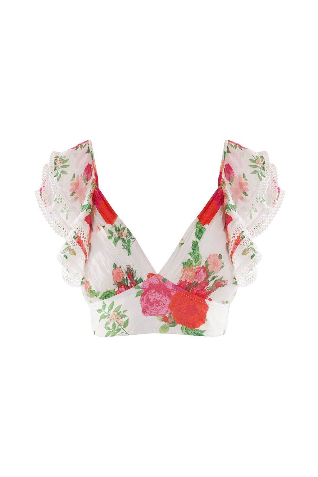 Top Julie - Floral Blanc