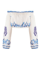Top Rosa - Blue Palm Tree