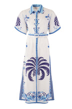 Robe Chiara - Blue Palm Tree