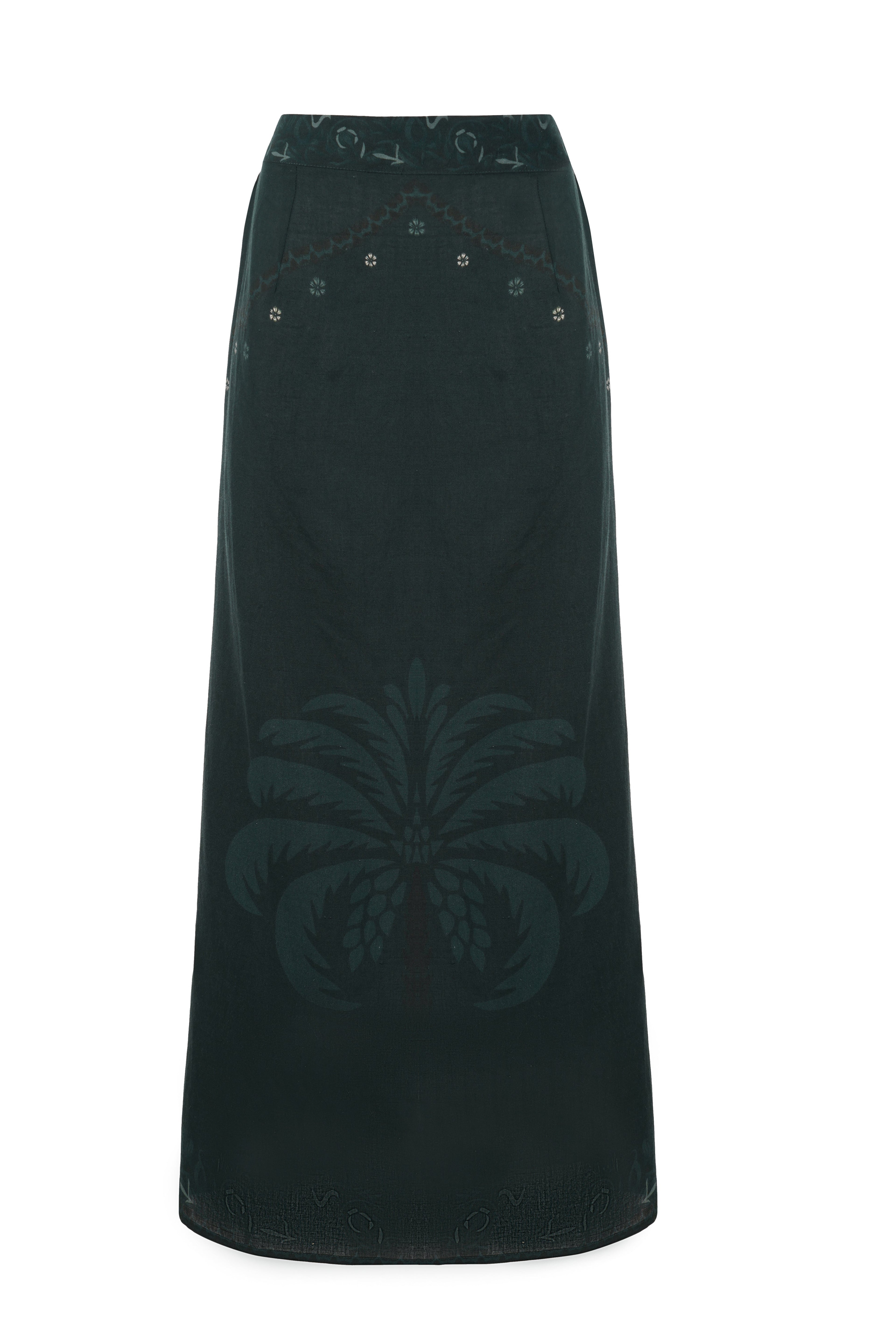 Jupe Val - Khaki Palm Tree