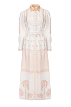 Robe Carmela - Ivory Palm Tree