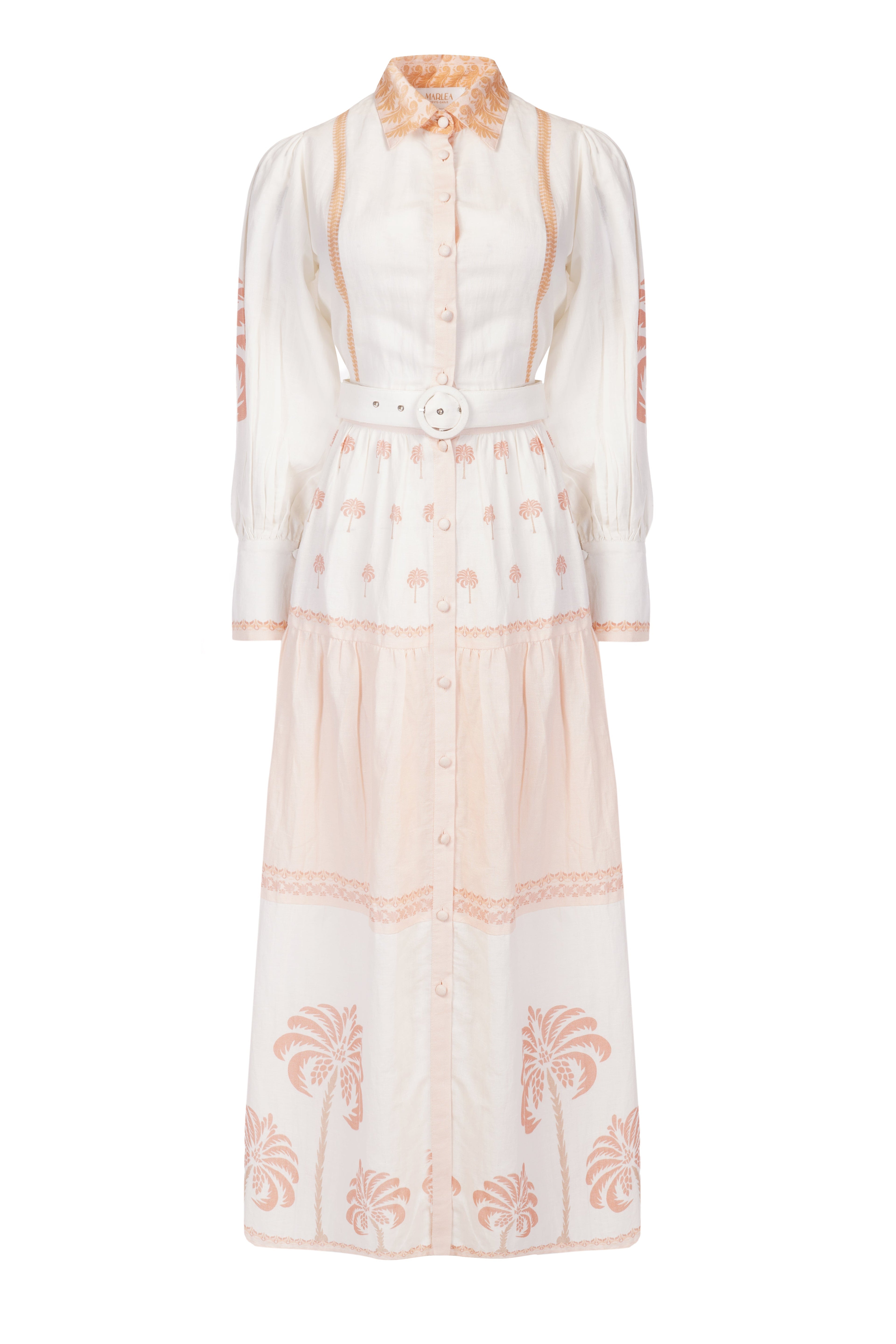 Robe Carmela - Ivory Palm Tree