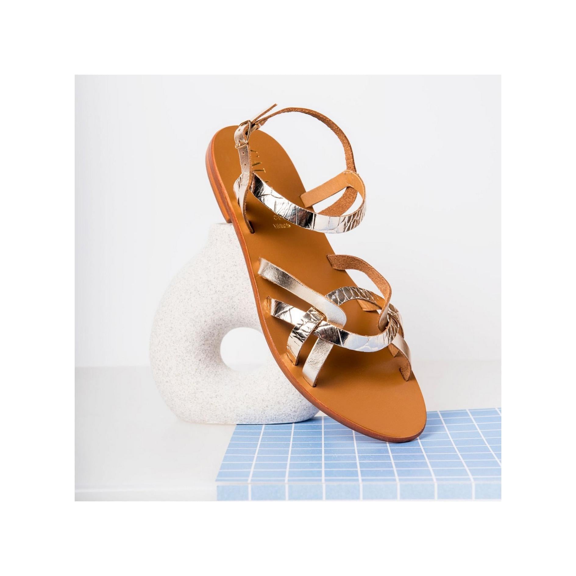 Sandales Essentielles Quinn - Gold / Lt Gold Croco