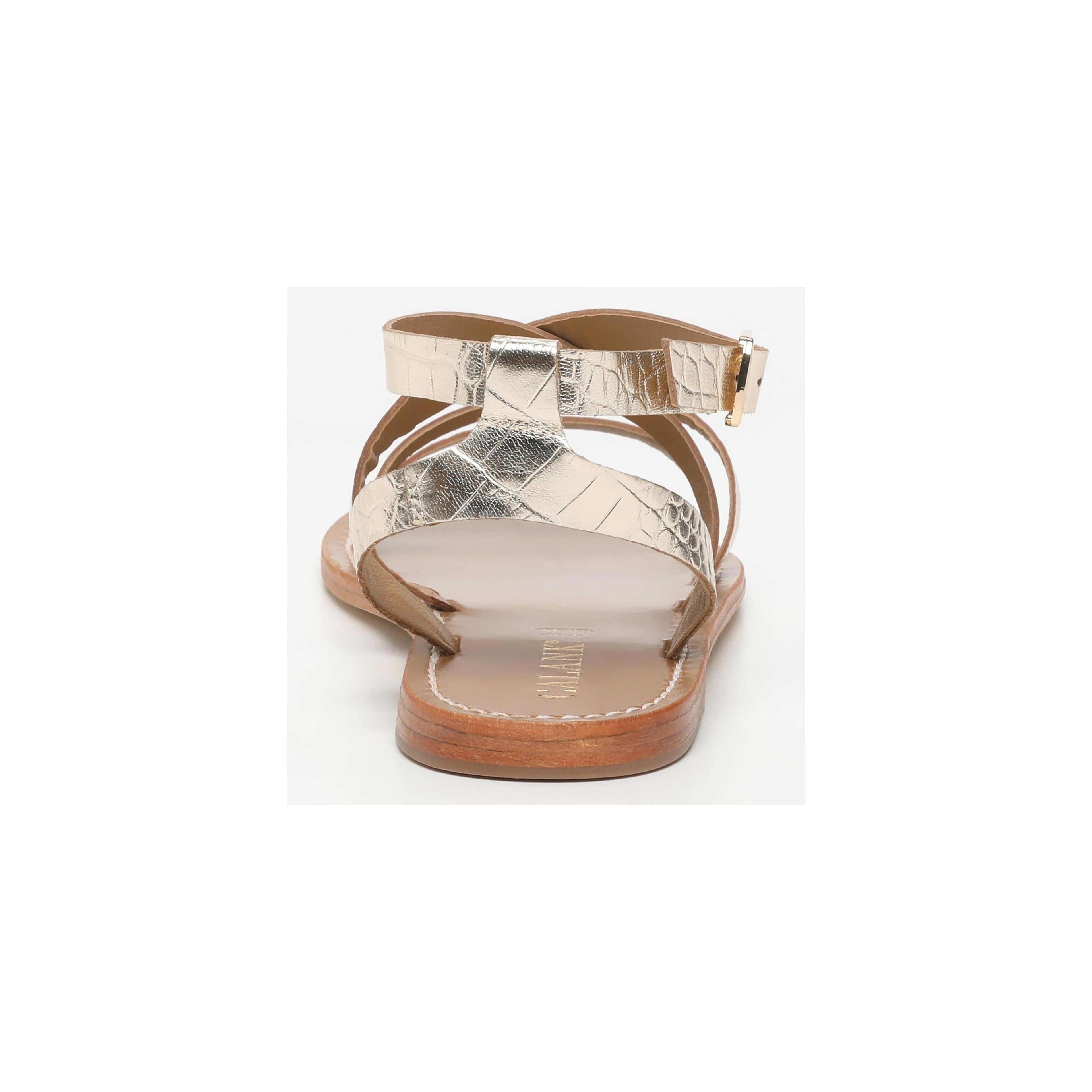 Sandales Lien - Light Gold Croco