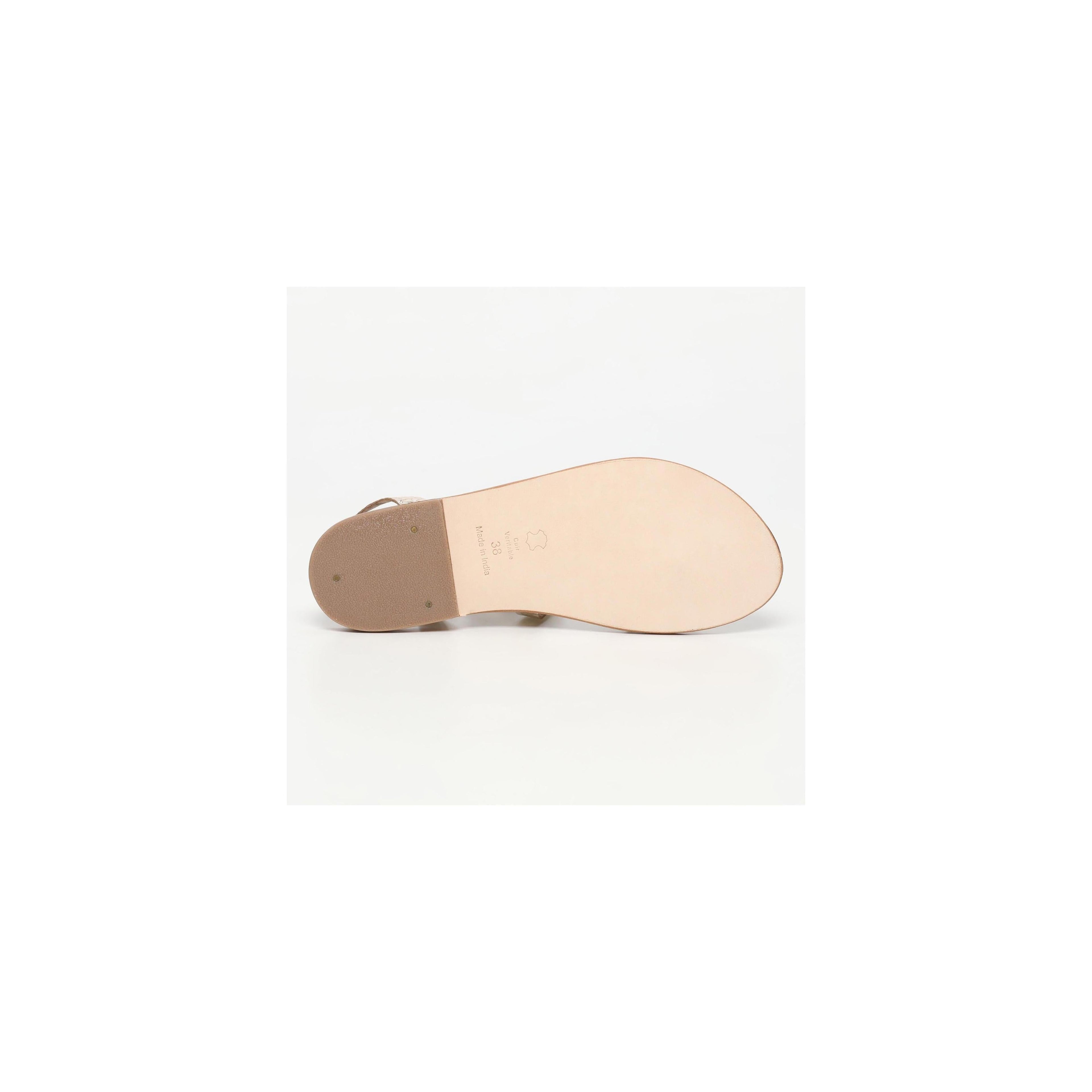 Sandales Lien - Light Gold Croco