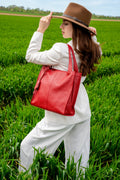 Sac A Main Agathe - Rouge Cerise