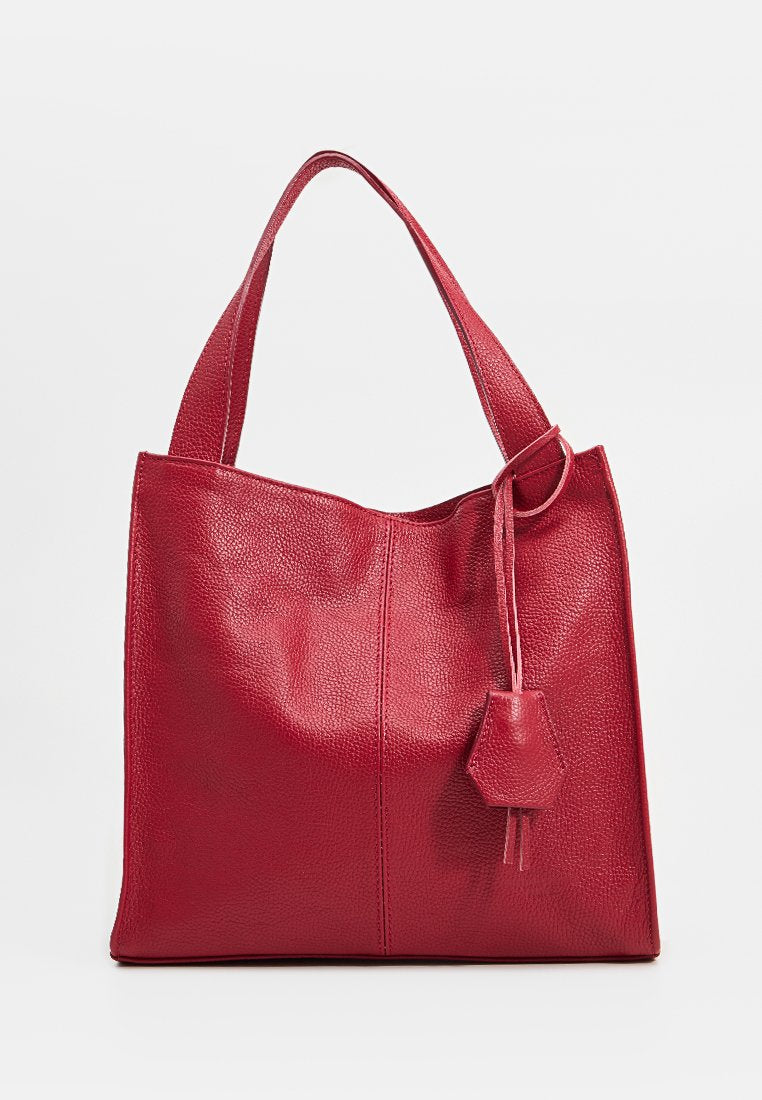 Sac A Main Agathe - Rouge Cerise