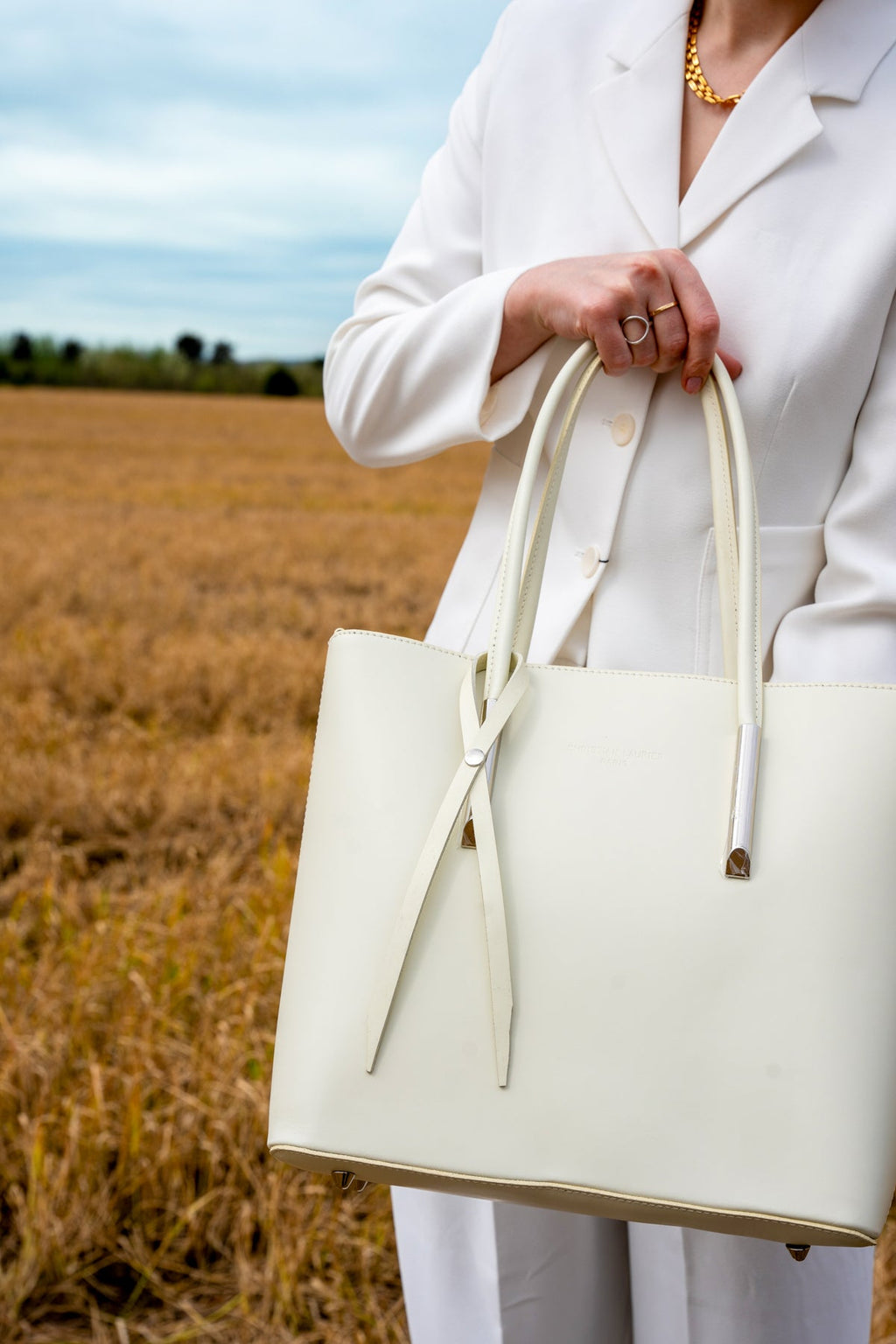 Sac A Main Gia - Blanc Casse