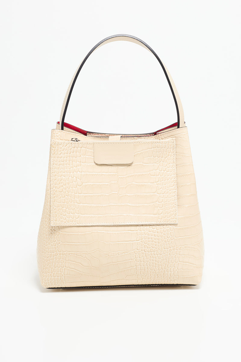 Sac À Main Lola Crocos - Beige