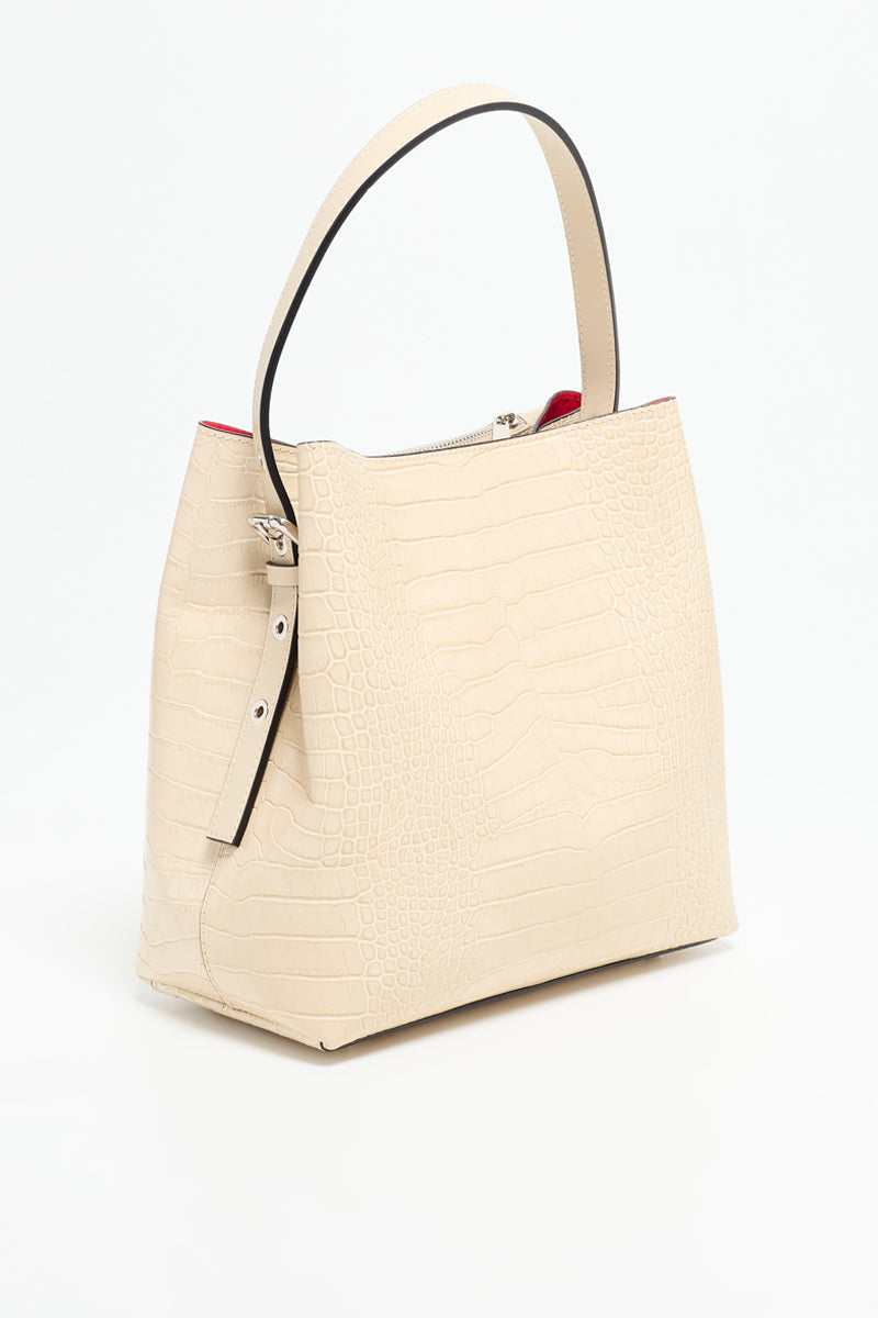 Sac À Main Lola Crocos - Beige