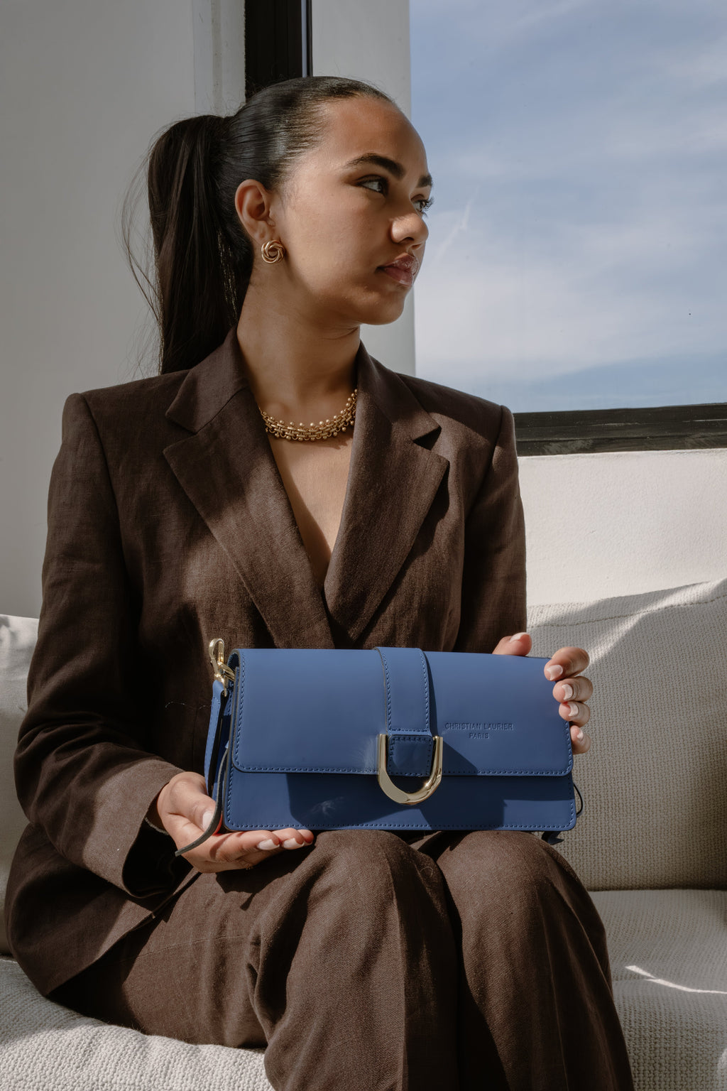 Sac Porte Epaule Hazel - Bleu