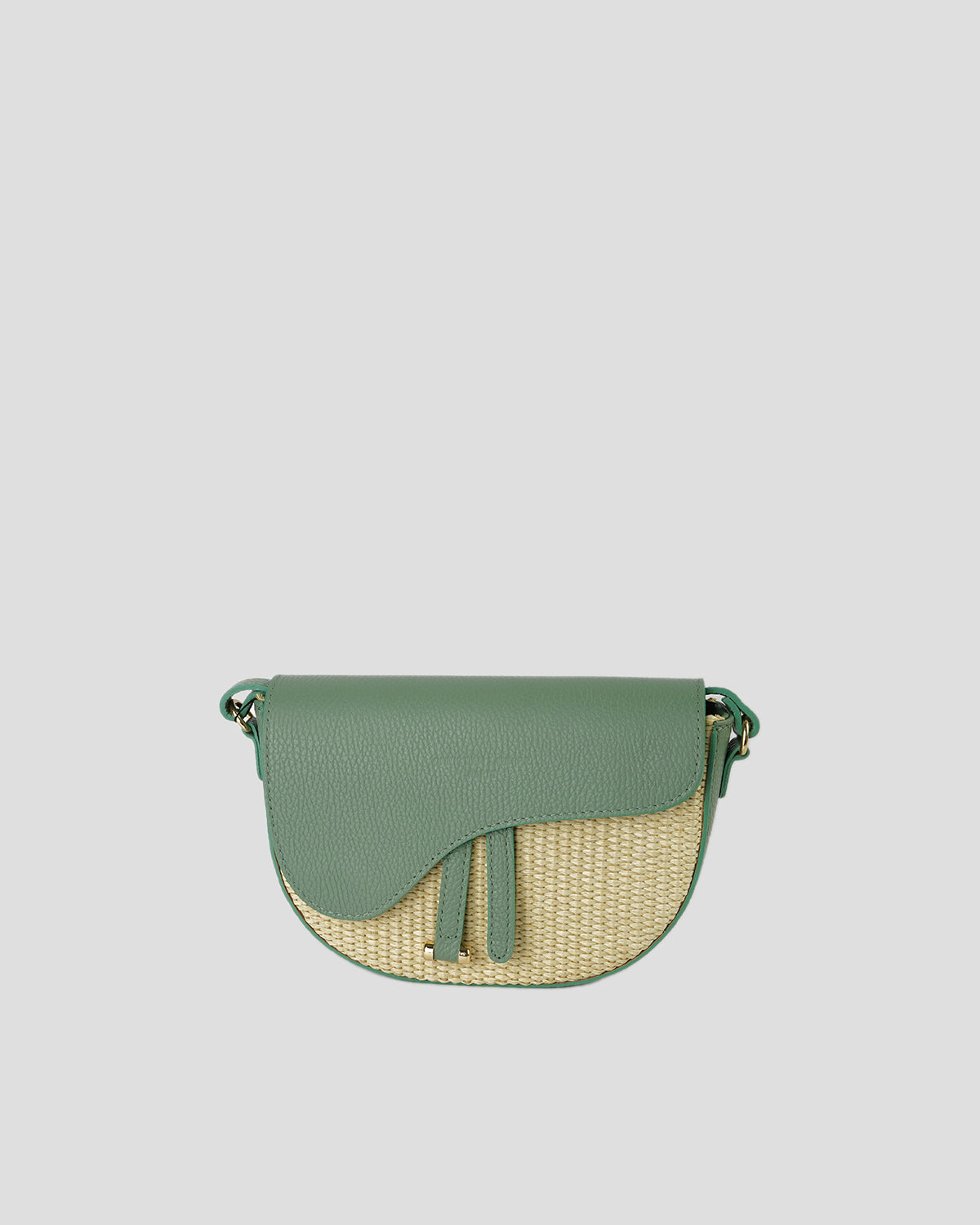 Sac À Bandoulière Kena Rafia - Vert Menthe