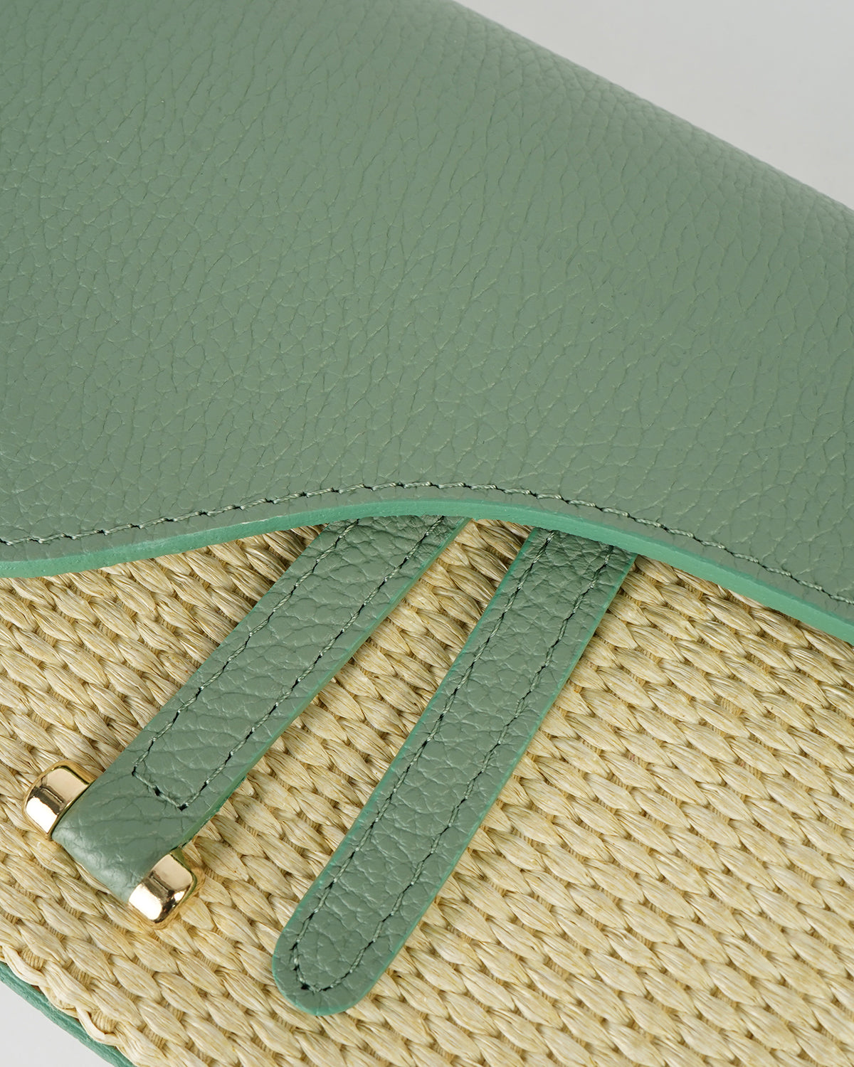 Sac À Bandoulière Kena Rafia - Vert Menthe